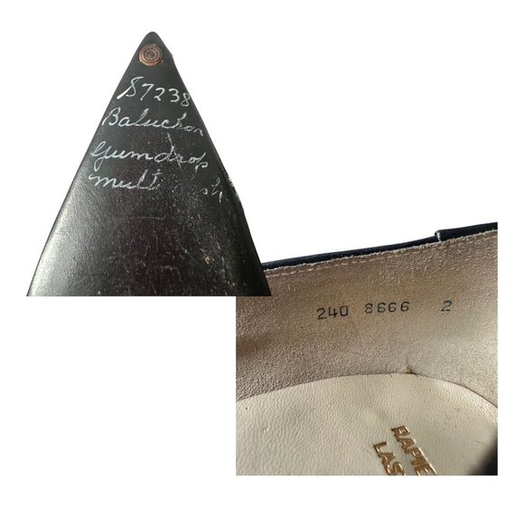 Vintage LENARDI Mesh Floral Heels, Black I multi, 50-60s - Picture 7 of 14